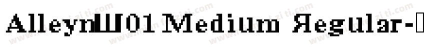 AlleynW01 Medium Regular字体转换